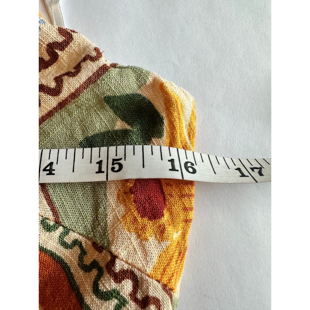 Paper Heart Floral Sz L Maxi Dress Cottagecore Boho Sleeveless Summer Midi/Maxi - Picture 10 of 12